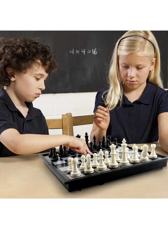 Chocozone 25cm Magnetic Chess Board Game Foldable Chess with Magnetic Pawns Portable Chess Board Set for Adults Board Games for Kids Toys for 6 Years Old(10 inch) - Image 3