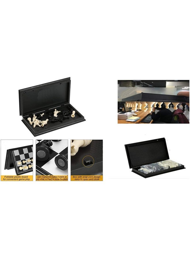 Chocozone 25cm Magnetic Chess Board Game Foldable Chess with Magnetic Pawns Portable Chess Board Set for Adults Board Games for Kids Toys for 6 Years Old(10 inch) - Image 4