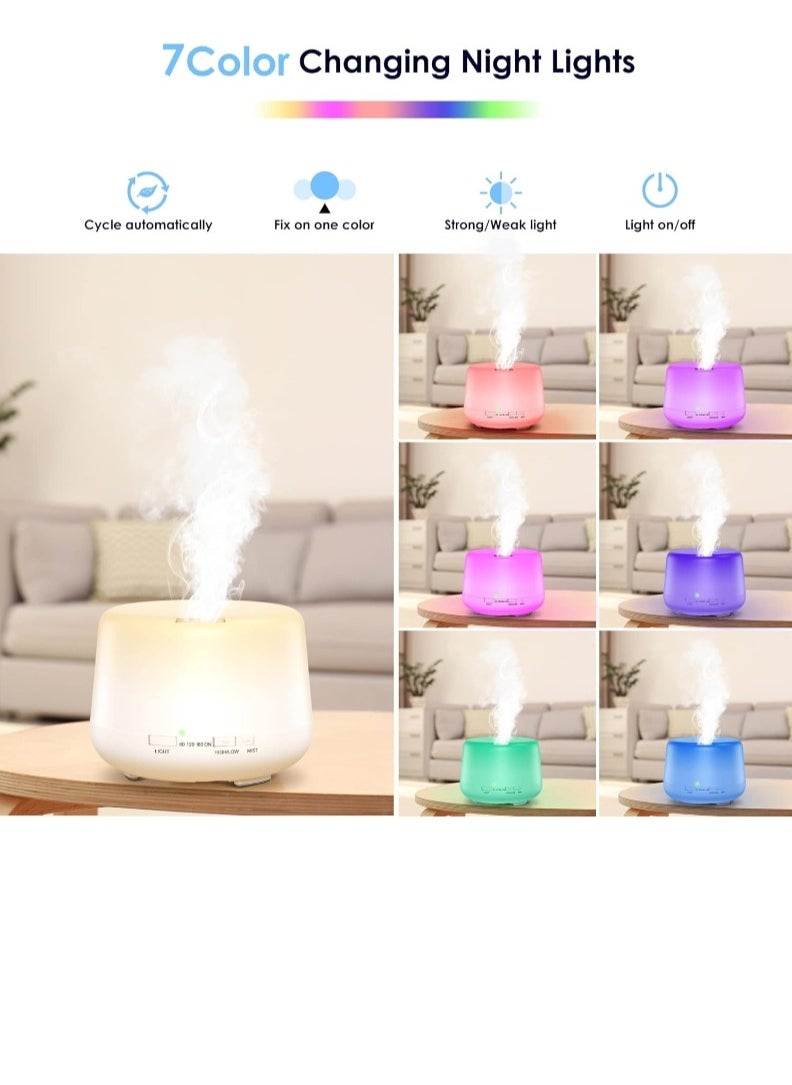 Generic - Electric Aroma Diffusers Essential Oil Diffuser with Speaker and Bluetooth 5.0, 500ml for Essential Oils, Large Room, Bedroom, Office, Home, 14 Colors Night Light with Die Control, 4 Timer - Image 1