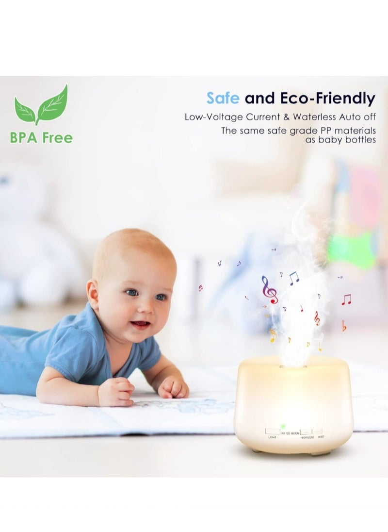 Generic - Electric Aroma Diffusers Essential Oil Diffuser with Speaker and Bluetooth 5.0, 500ml for Essential Oils, Large Room, Bedroom, Office, Home, 14 Colors Night Light with Die Control, 4 Timer - Image 1