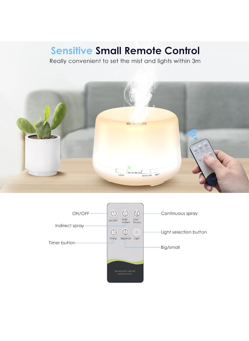 Generic - Electric Aroma Diffusers Essential Oil Diffuser with Speaker and Bluetooth 5.0, 500ml for Essential Oils, Large Room, Bedroom, Office, Home, 14 Colors Night Light with Die Control, 4 Timer - Image 1