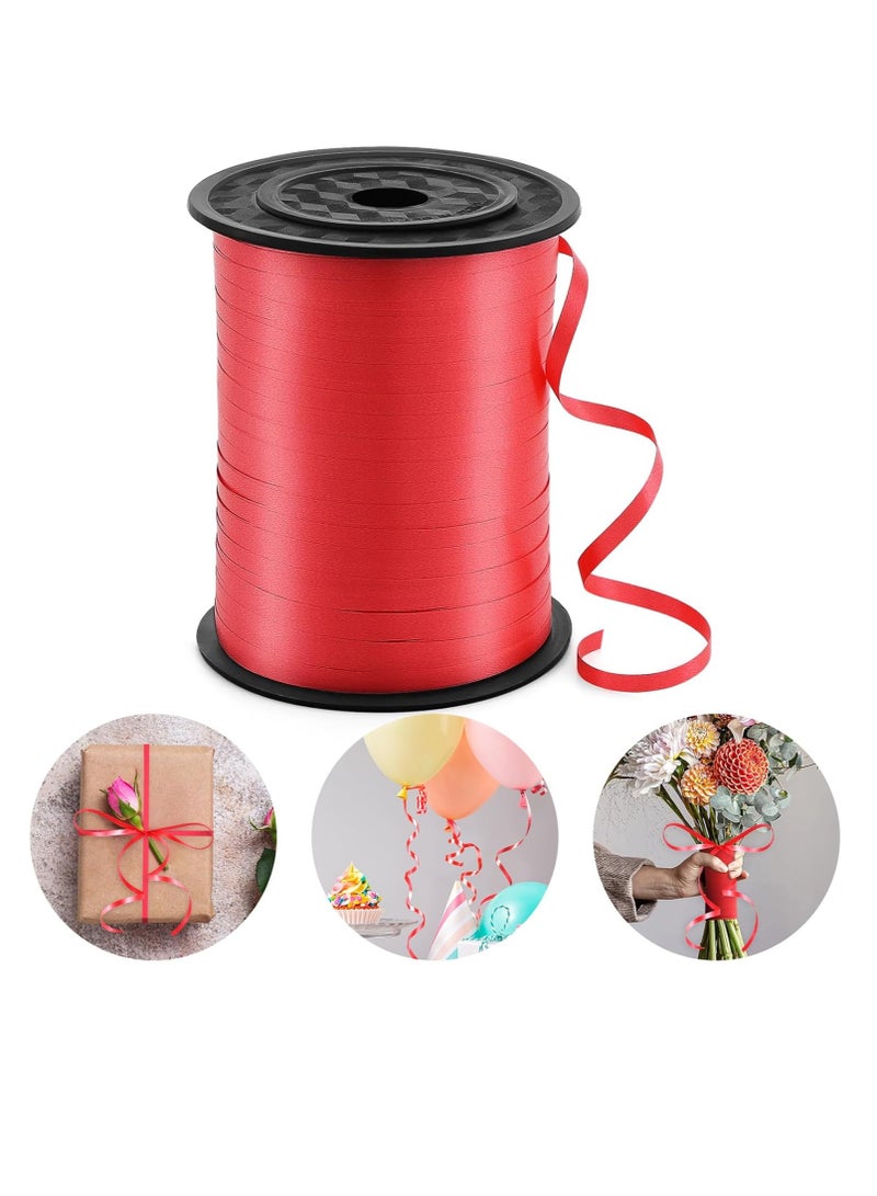 Balloon And Gift Ribbon Roll Cherry Red 500 Yard - Image 1