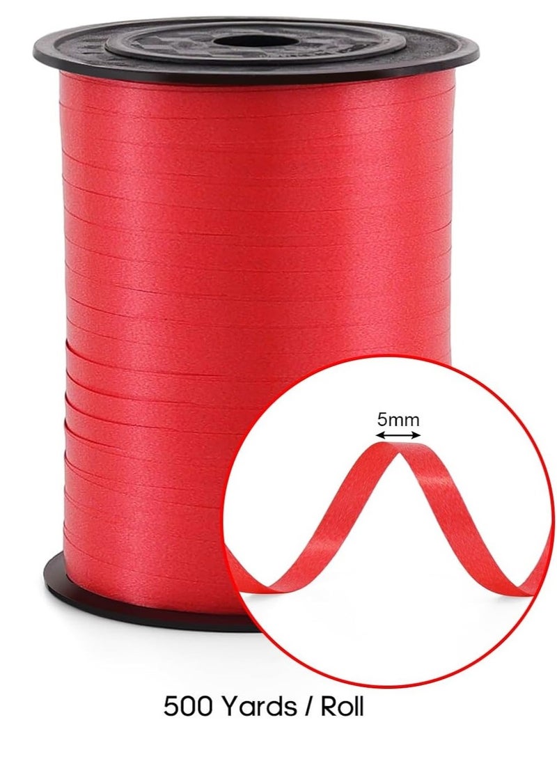 Balloon And Gift Ribbon Roll Cherry Red 500 Yard - Image 3