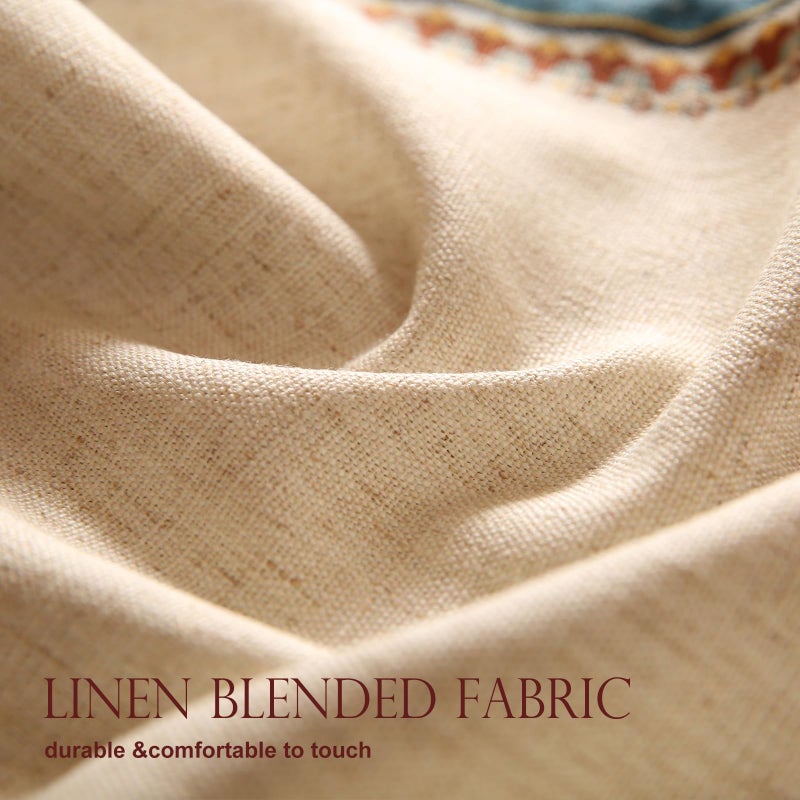patdrea Designer Beige Farmhouse Geometric Patterned Linen Table Runner 87 Inch Long,Wrinkle Resistant Table Mat,Decoration for Kitchen Dining and Coffee Tables Banquet Christmas , 12"x87" - Image 4