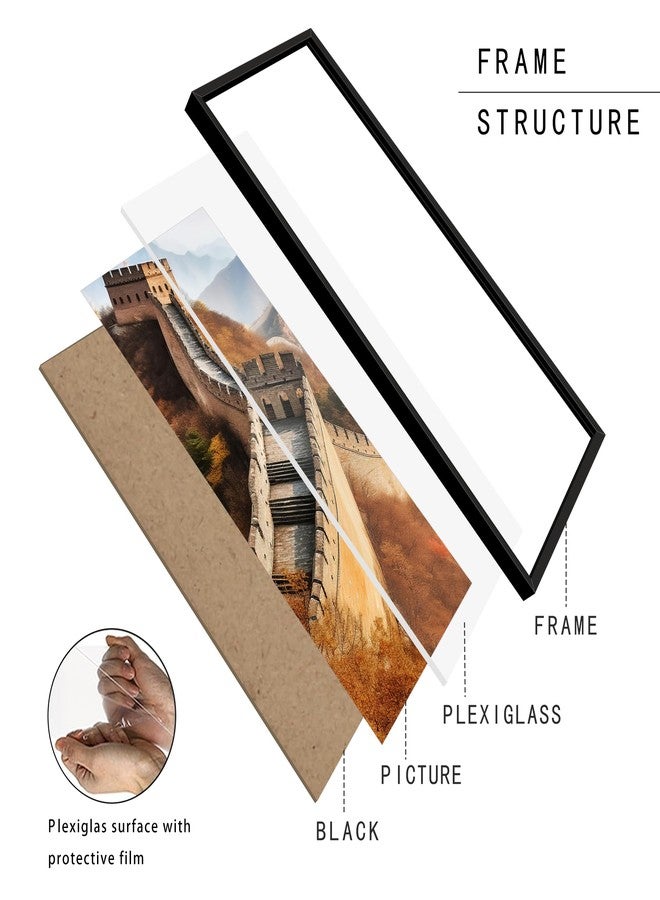 Picrit 14x36 Poster Frame, Photo Frame for Wall Mounting Display, Black - Image 5