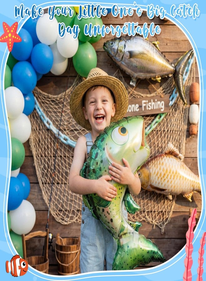 Blueweenly 9 Pcs 33 Inch Fish Balloons Gone Fishing Baby Shower Party Decorations Fish Balloons Themed Party Decor for Let's Go Fishing Theme Birthday Supplies (Carp Tuna Salmon) - Image 4