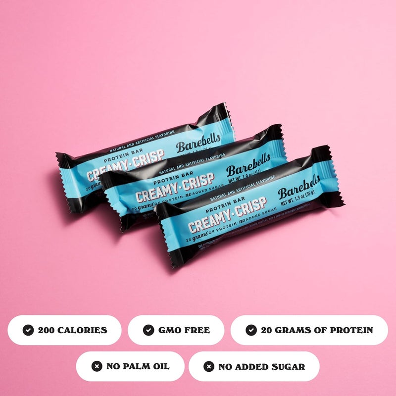 Barebells Creamy Crisp Protein Bars - 12 Count, 1.94oz Each, 20g Protein, No Added Sugar - Image 3