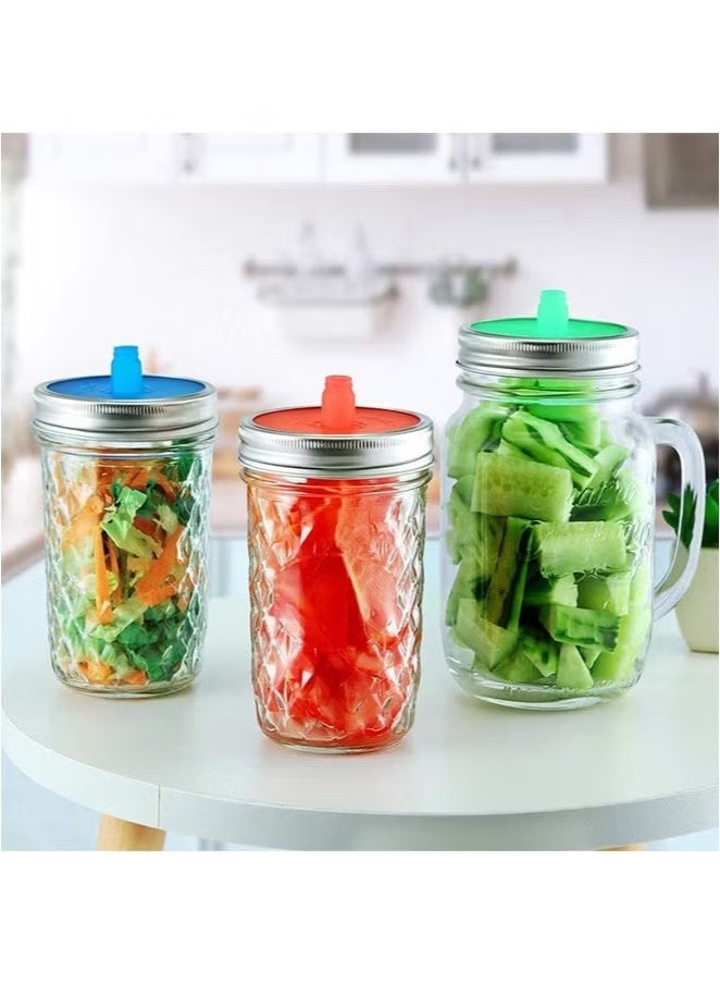 Ailily 3PCS Silicone Fermenting Lids, Waterless Airlock Fermentation Jar Lids, Premium Wide Mouth Jar Fermenter Cap, Suitable For Pickles And Fermented Probiotic Food  - Image 5