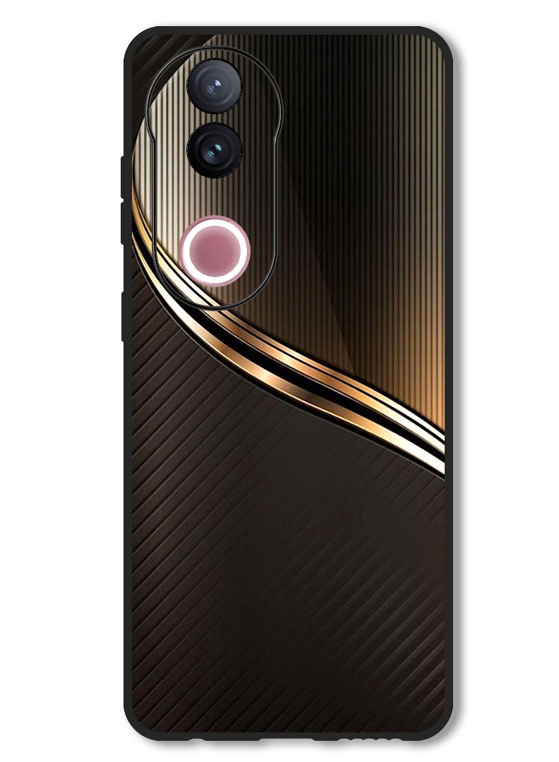 Theodor Case Compatible with Vivo V50 Protection Shockproof Bumper Cover Steel Pattern - Image 1