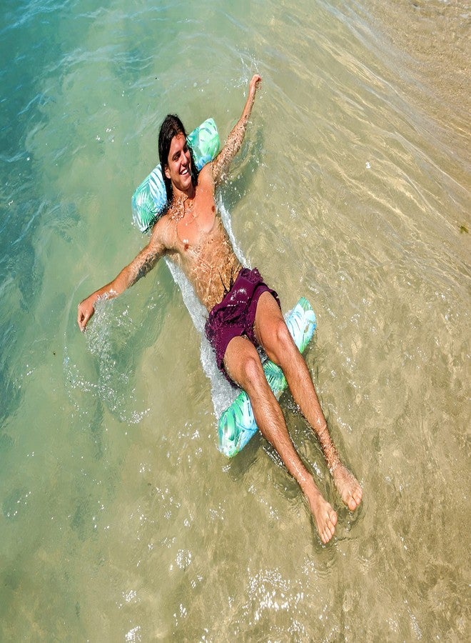 Poolcandy The Resort Collection Water Hammock with Palm Print - Stylish & Comfortable Lounging Accessory for The Pool or Beach, 4-in-1 Palm Print Hammock Pool Float - Image 1