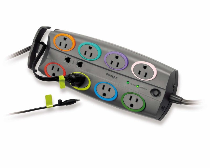 Kensington SmartSockets 8-Outlet, 8-Foot Cord, & 3090 Joules Premium Surge Protector (K62691NA) Gray - Image 3