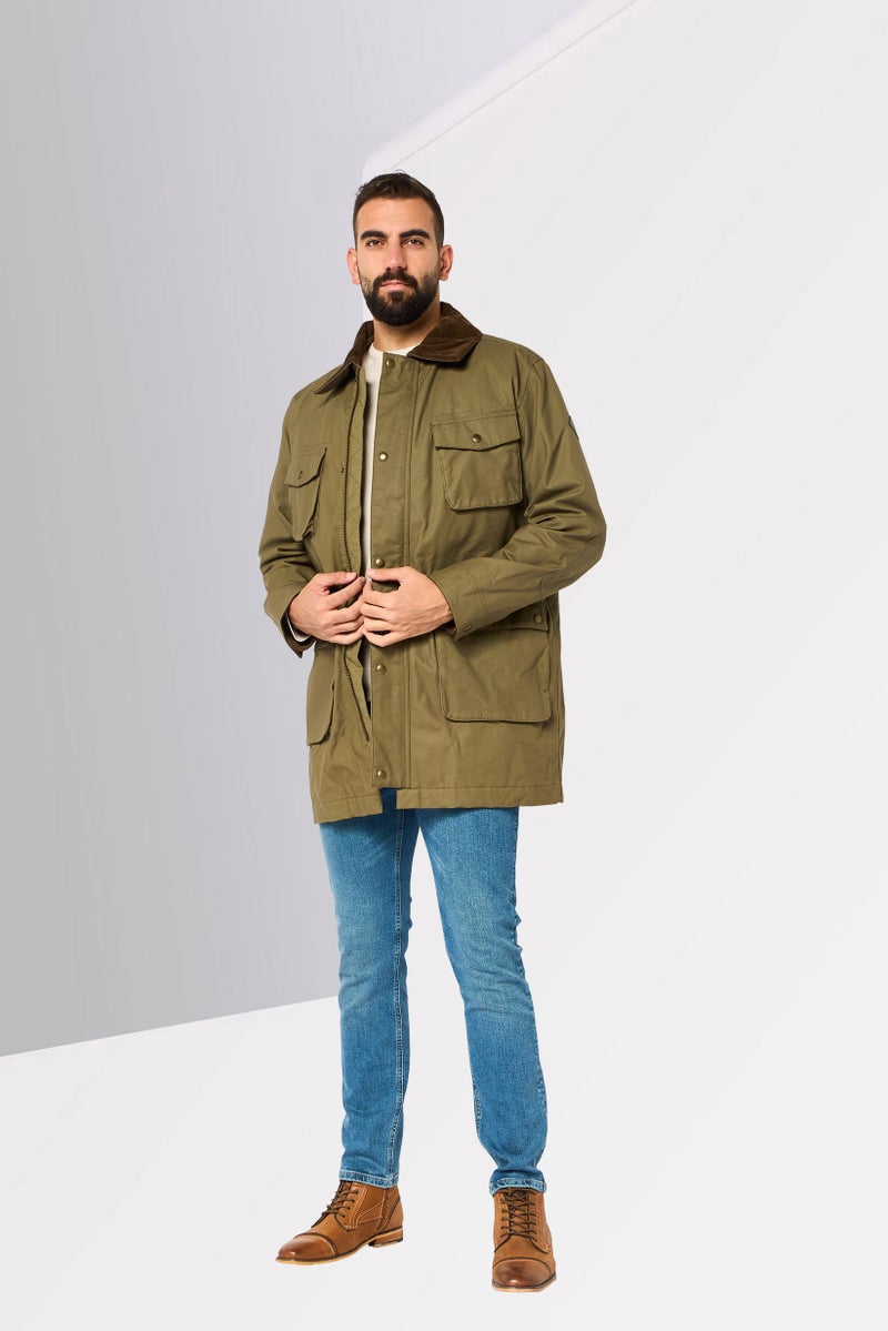 GANT Men Plain Parka Jacket, Olive - Image 4