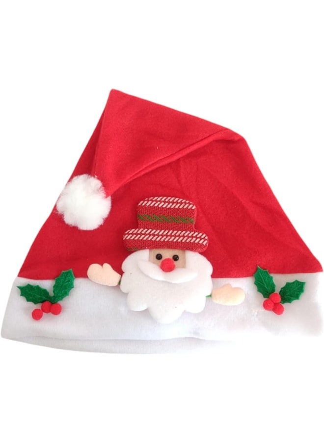FAM 2-Piece Christmas Hat For Kids - Santa Hat And Snowman Hat - Xmas Hat/Cap – Christmas Party Supplies – Cap For Christmas – Christmas Party Hat For Christmas Party Favors  - Image 2
