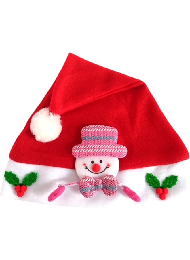 FAM 2-Piece Christmas Hat For Kids - Santa Hat And Snowman Hat - Xmas Hat/Cap – Christmas Party Supplies – Cap For Christmas – Christmas Party Hat For Christmas Party Favors  - Image 3