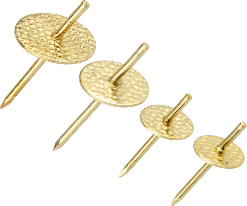 OOK 59243 Picture Hangers Art Hangers One Step Installation Brass Finish 60Lb 18 Piece