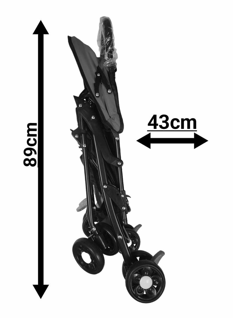 BABYCARA BABY CARA Lightweight Stroller with Adjustable Seat and Convenient Storage Basket - Image 4