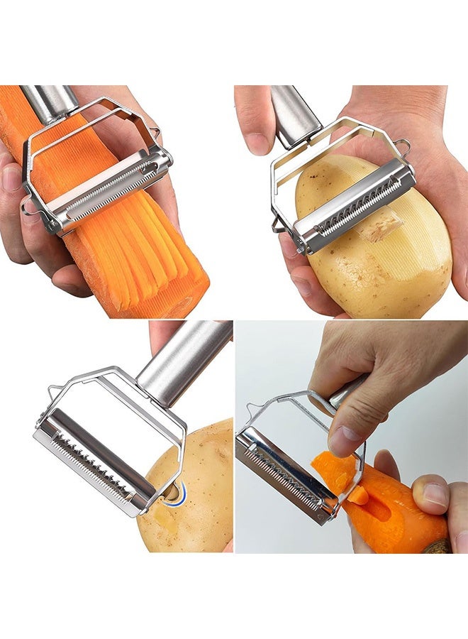 Multi Functional Peeling Knife,Non-Slip, Stainless Steel Handle,greate for peeling Carrot, zucchini,Potato,Tomato,Melon and Fruits - Image 3