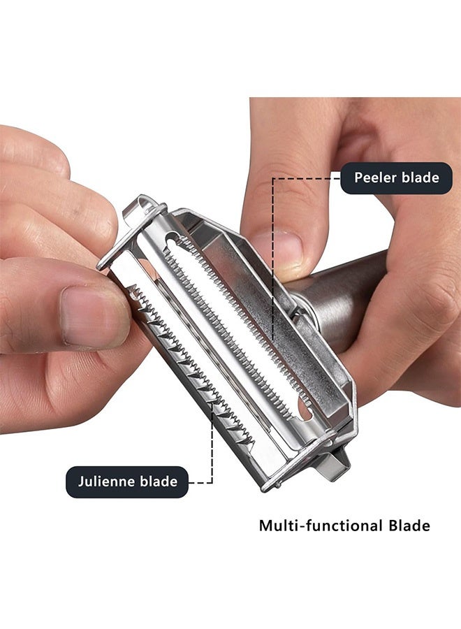 Multi Functional Peeling Knife,Non-Slip, Stainless Steel Handle,greate for peeling Carrot, zucchini,Potato,Tomato,Melon and Fruits - Image 5