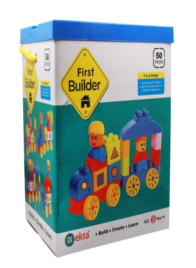 EKTA First Builders Building Blocks of 50 pcs - Image 4