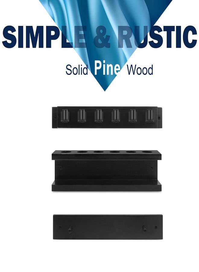 GIASSVIO Wall Mount Pool Cue Rack – Solid Pine Wood Billiards Stick Holder for 6 Pool Sticks,Game Room Wall Decor & Pool Table Accessories Organizer - Image 3