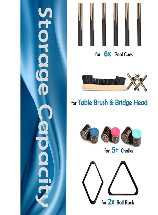 GIASSVIO Wall Mount Pool Cue Rack – Solid Pine Wood Billiards Stick Holder for 6 Pool Sticks,Game Room Wall Decor & Pool Table Accessories Organizer - Image 4