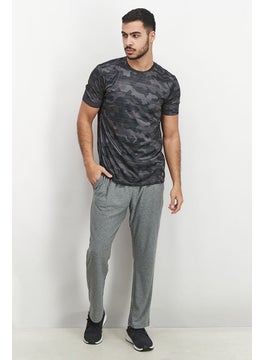 RBX Men Sports Fir Short Sleeve Camouflage T-shirt, Black Camo  - Image 3