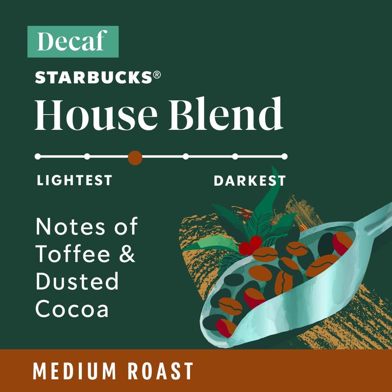 Starbucks K-Cup Coffee Pods, Medium Roast Hot or Iced Coffee, Decaf House Blend, 40 Keurig Pods - Image 5
