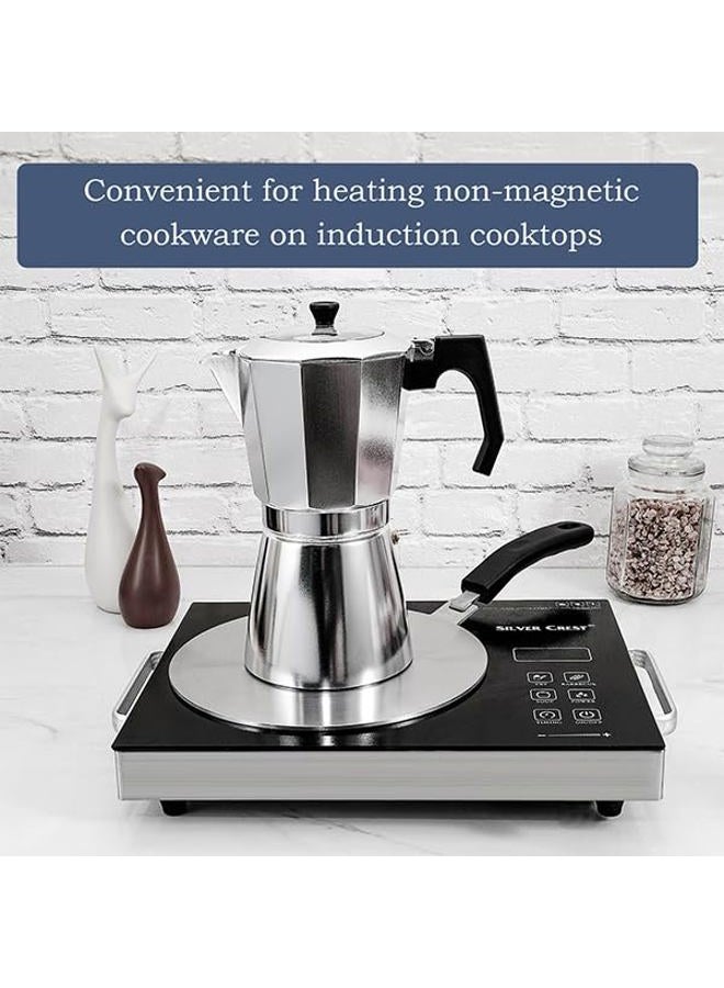 ACTIV CUISINE 7.9 Inch Heat Diffuser for Glass Cooktop, Stainless Steel Induction Adapter Simmer Plate, Gas Stove Converter Disk with Detachable Handle - Image 2