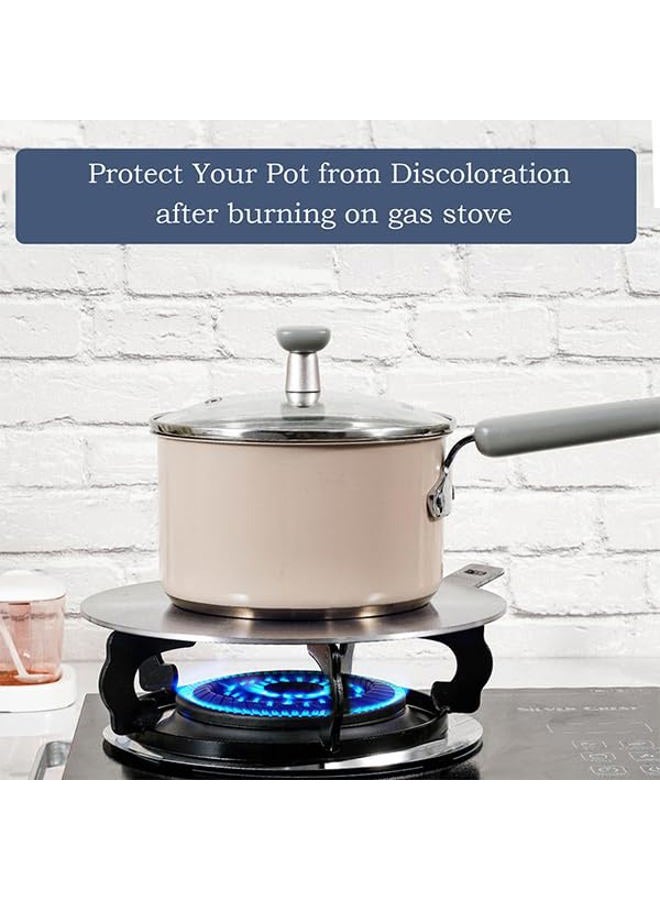 ACTIV CUISINE 7.9 Inch Heat Diffuser for Glass Cooktop, Stainless Steel Induction Adapter Simmer Plate, Gas Stove Converter Disk with Detachable Handle - Image 3