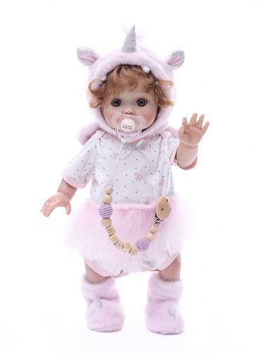 Cloveray Reborn Baby Dolls 18inch Large Realistic HandRooted Hair Lifelike Baby Dolls with Accessories for 3 Year Old Girls Gifts Pretend Play Collection - Image 1