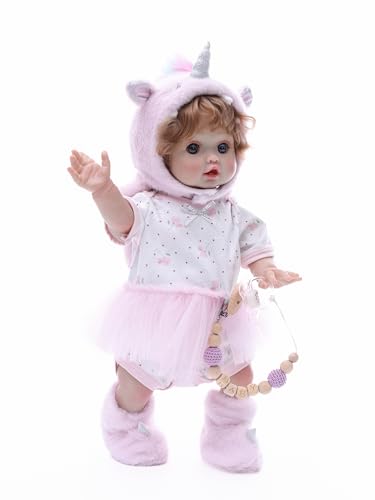 Cloveray Reborn Baby Dolls 18inch Large Realistic HandRooted Hair Lifelike Baby Dolls with Accessories for 3 Year Old Girls Gifts Pretend Play Collection - Image 5