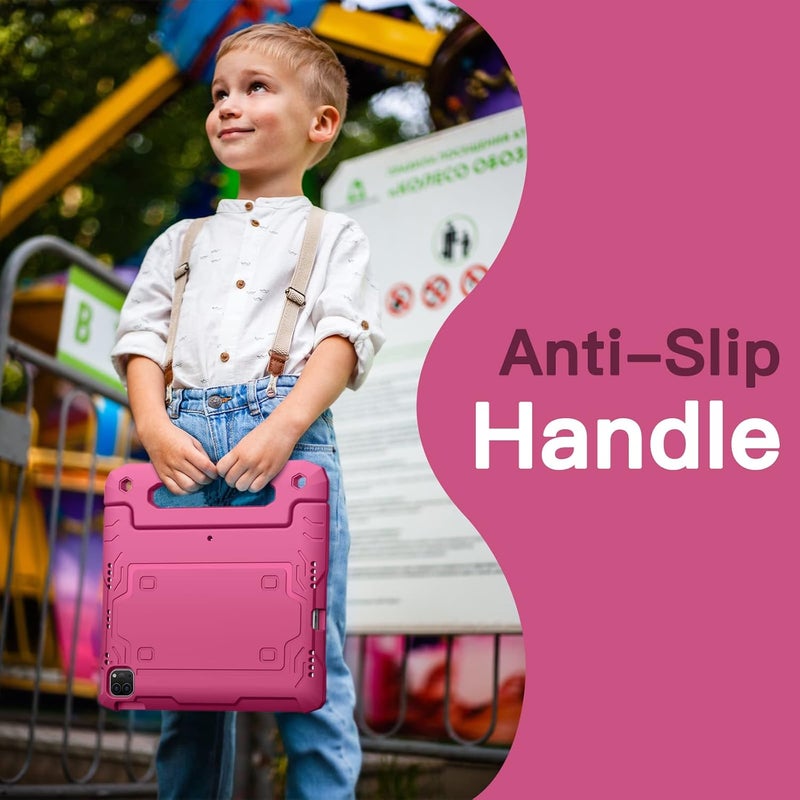 Jetech Kids Case For Ipad Pro 11 Inch 2022/2021/2020/2018 Model , Ipad Air 5/4 10.9-Inch With Built-In Screen Protector, Shockproof Full-Body Handle Stand Tablet Protective Cover Plum - Image 3