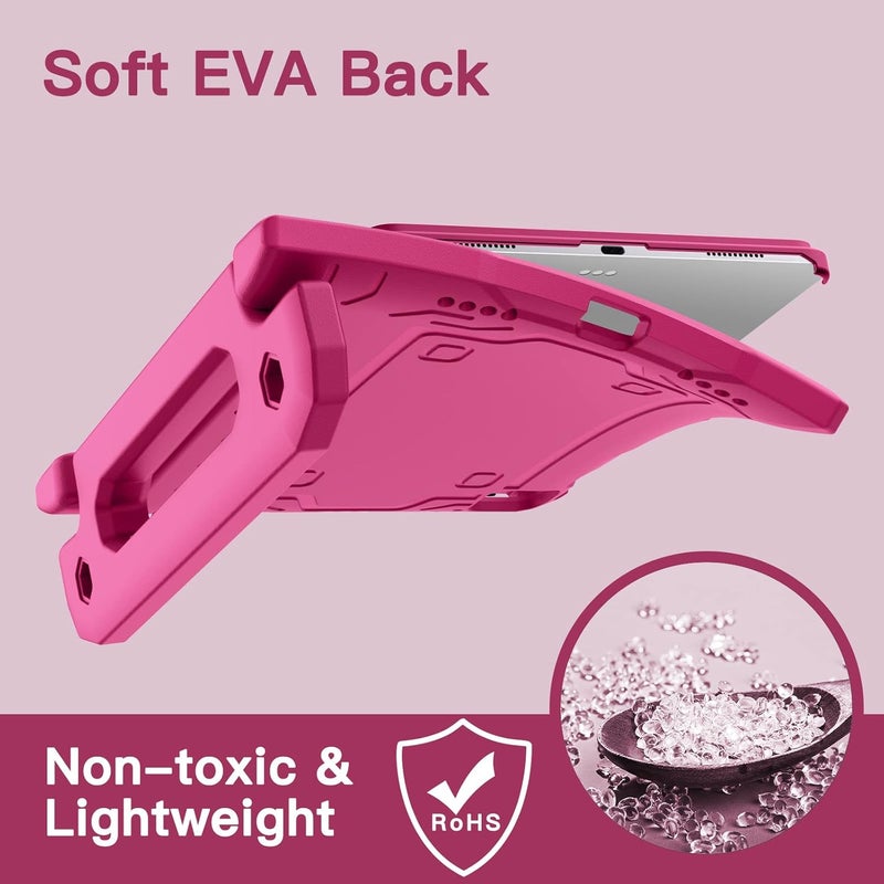 Jetech Kids Case For Ipad Pro 11 Inch 2022/2021/2020/2018 Model , Ipad Air 5/4 10.9-Inch With Built-In Screen Protector, Shockproof Full-Body Handle Stand Tablet Protective Cover Plum - Image 4