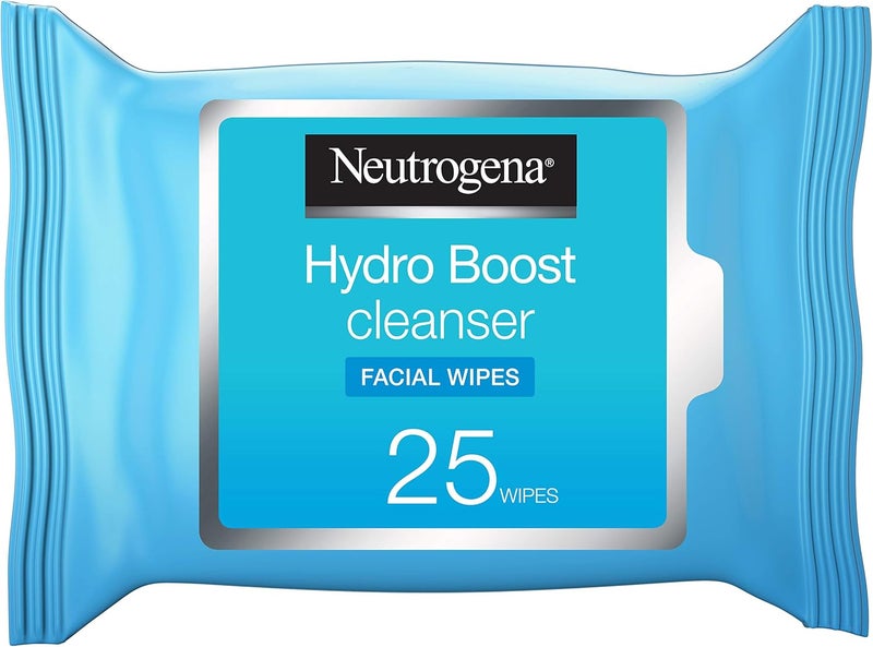 نيوتروجينا Neutrogena Makeup Remover Face Wipes, Hydro Boost Cleansing, Pack Of 25 Wipes - Image 1