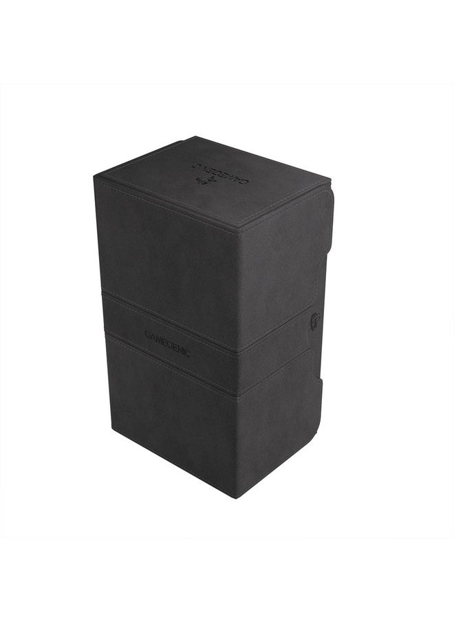 Gamegenic Gamegenic Stronghold 200+ XL Convertible Deck Box | Double-Sleeved Card Storage | Card Game Protector with Accessories Drawer | Nexofyber Surface | Holds up to 200 Cards | Black Color | Made  - Image 2