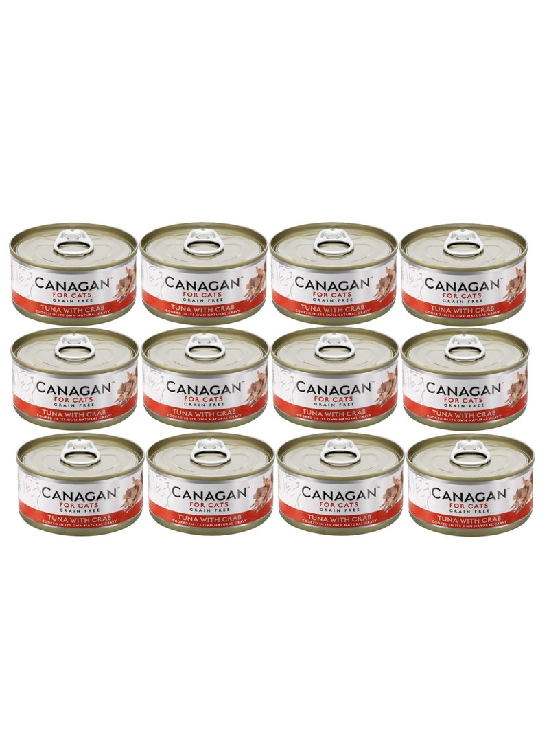 Canagan - 12pcs Tuna with Crab Wet Cat Food 12x75g Tinns - Image 1