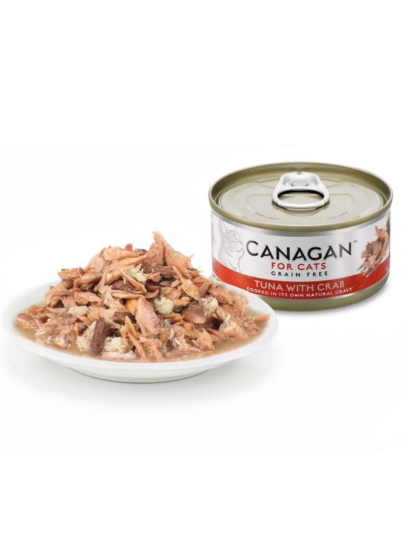 Canagan - 12pcs Tuna with Crab Wet Cat Food 12x75g Tinns - Image 1