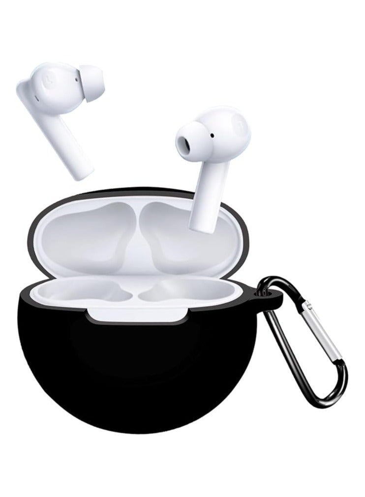 Silicone  Protective  Case for Oppo Enco Buds2 Earphones with Keychain Cover (black) - Image 1