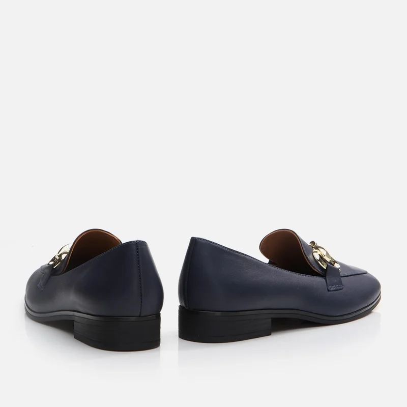 Hotiç 01AYH291000A680 GENUINE Leather Navy Blue Women's Loafer