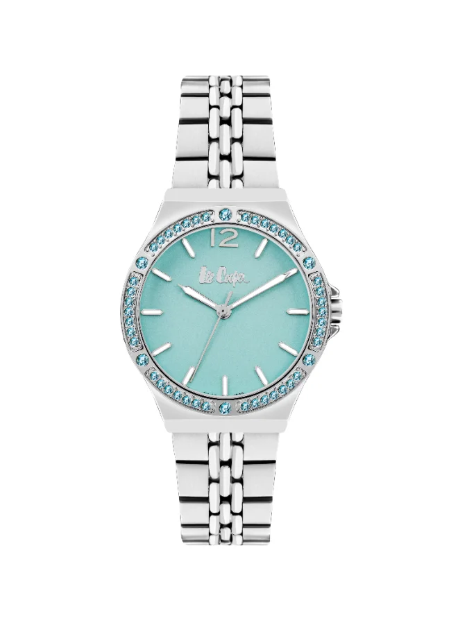 لي كوبر Women's Watch, Analog Display and Metal Strap - LC07969.390, Silver