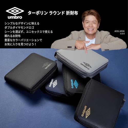 Umbro for MenTarpaulin Zip Around Bi-Fold Minimalist Slim Wallet (Black Logo) - Image 2