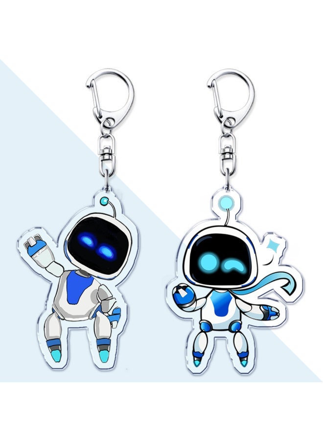 Generic Game Astro Bot Robot Keychains for Accessories Bag ASTROBOT Ring Keyrings Jewelry Planet Space Gaming Gamer Friends Fans Gifts-Color:19-Ships From:CHINA  - Image 2