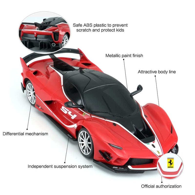 RASTAR Ferrari Toy Car 1/24 Ferrari FXX K EVO Remote Control Car for Kid Boys Adults - RED - Image 4