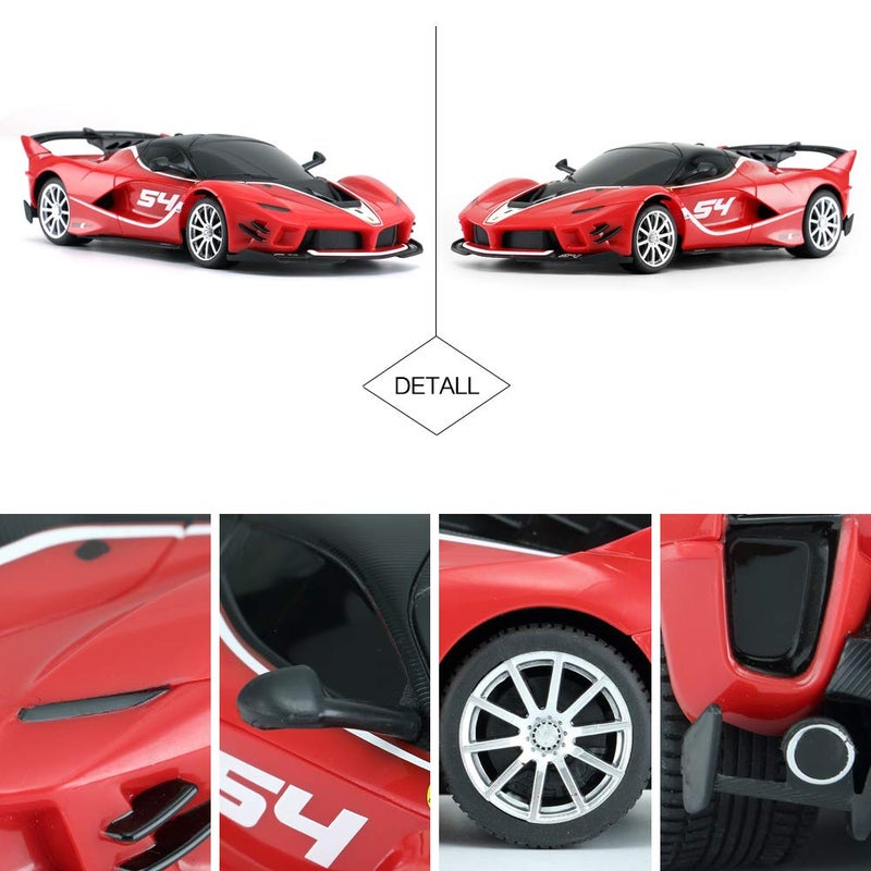 RASTAR Ferrari Toy Car 1/24 Ferrari FXX K EVO Remote Control Car for Kid Boys Adults - RED - Image 5