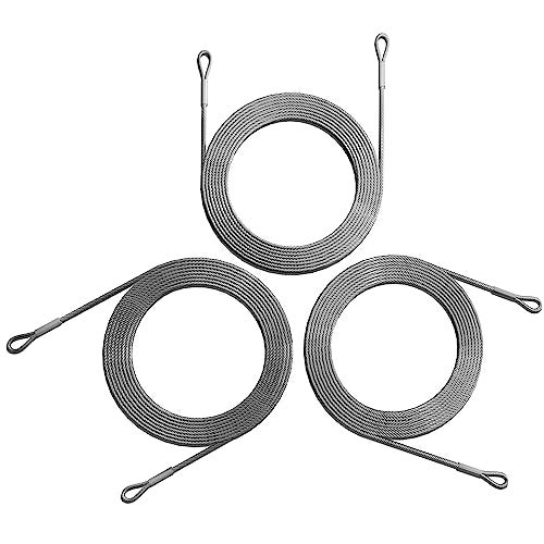 Royal Shade 36 Feet (12ft x 3) Wire Cable Ropes Hardware Kits for Triangle Sun Shade Sail Canopy, PVC Coated Stainless Steel Metal - Commercial Standard Heavy Duty - Image 1
