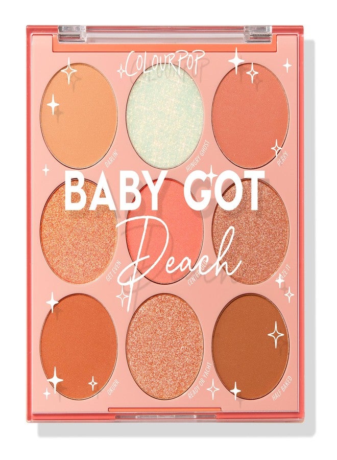 ColourPop لوحة ظلال العيون ColourPop Baby Got Peach - ظلال برتقالية وشعيرية مع لمسات معدنية ومطفأة وبراقة - مكياج عيون عالي الصبغة مع تركيبة تدوم طويلاً (0.3 أونصة) - Image 1