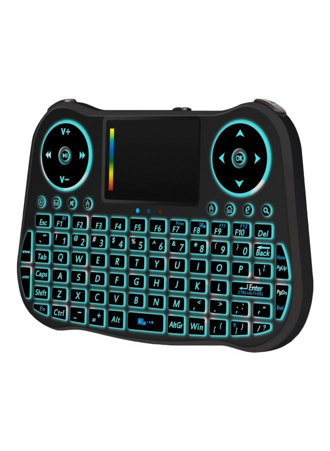 NIBEMINENT MT08 Wireless Air Mouse Keyboard With Touchpad Black - Image 1