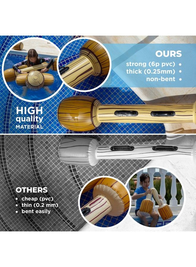 Chuchik [Upgraded Version] Chuchik Inflatable Raft Pool Games For Kids Ages 812 & Adults Joust Game Inflatable Logs Pool Floats Kids Pool Toys For Adults And Family Pool Floaties Water Toys - Image 4