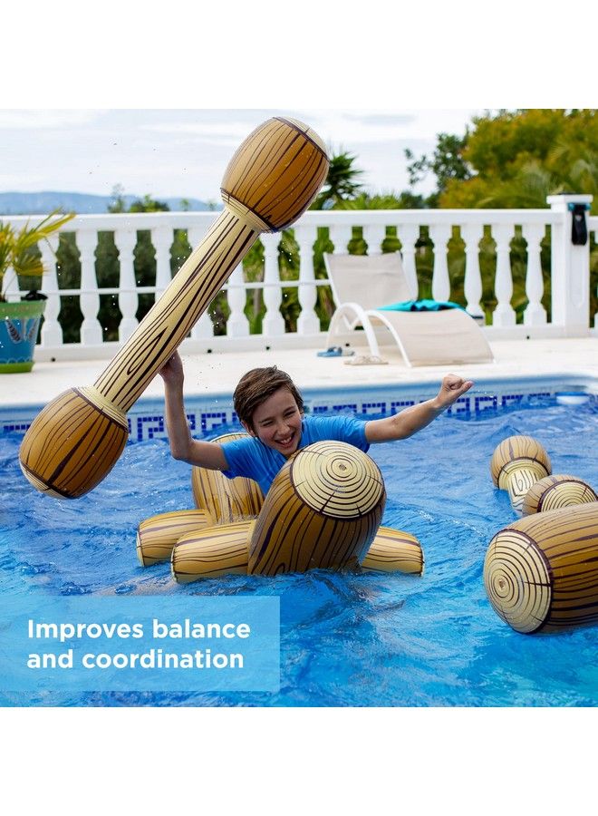Chuchik [Upgraded Version] Chuchik Inflatable Raft Pool Games For Kids Ages 812 & Adults Joust Game Inflatable Logs Pool Floats Kids Pool Toys For Adults And Family Pool Floaties Water Toys - Image 5