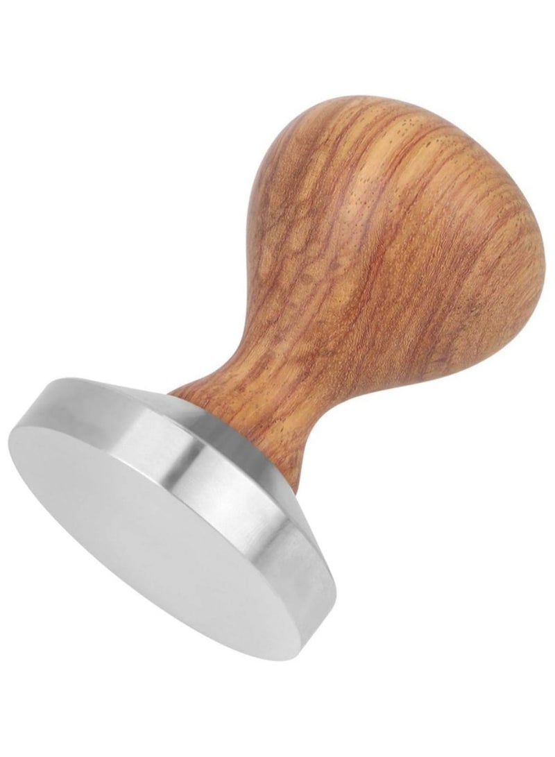 أداك مكبس قهوة ADAK لضغط القهوة المثالي، مكبس إسبريسو احترافي مقاس 58 مم، أداة ضغط حبوب القهوة المعايرة بمقبض خشبي وقاعدة مسطحة من الفولاذ - Image 1